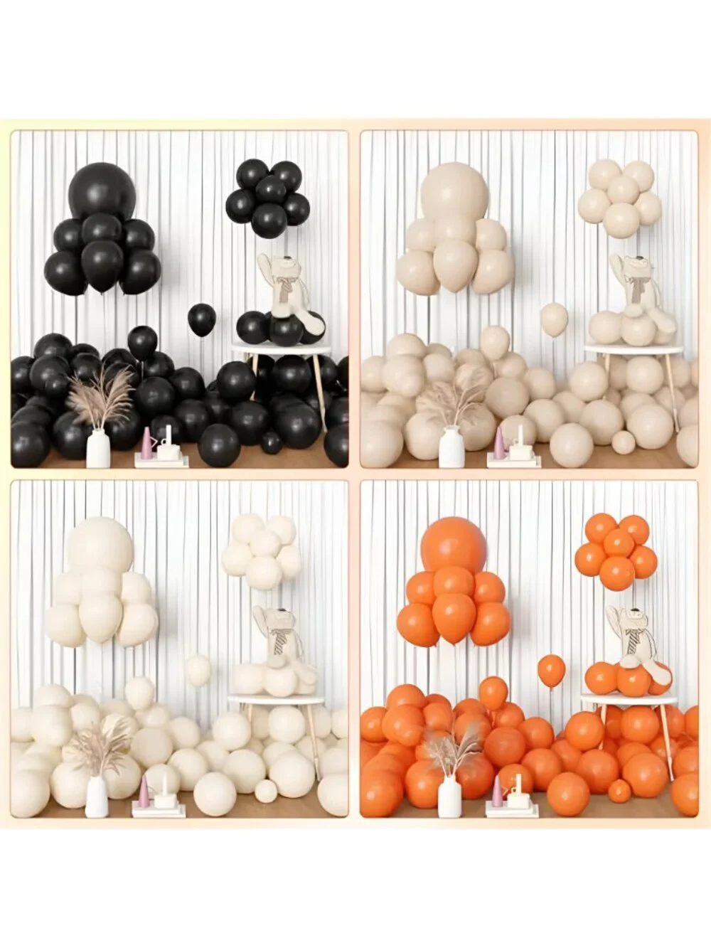 153pcs Burnt Orange Black Halloween Balloon Garland Arch Kit